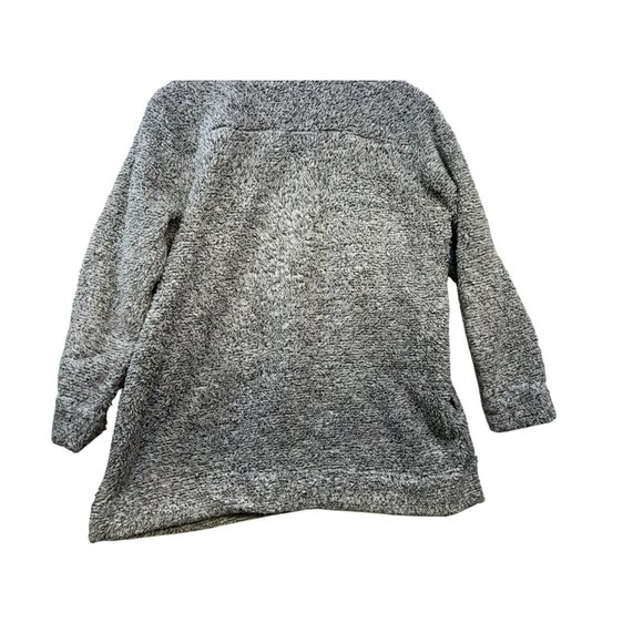 Soft Surroundings Womens Sherpa Pullover Jacket Medium Gray Pockets - Picture 11 of 12